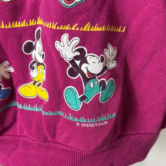 MICKEY UNLIMITED VTG JERRY LEIGH Purple Sweatshirt Disney SZ S/M Disney Mickey - Picture 3 of 10